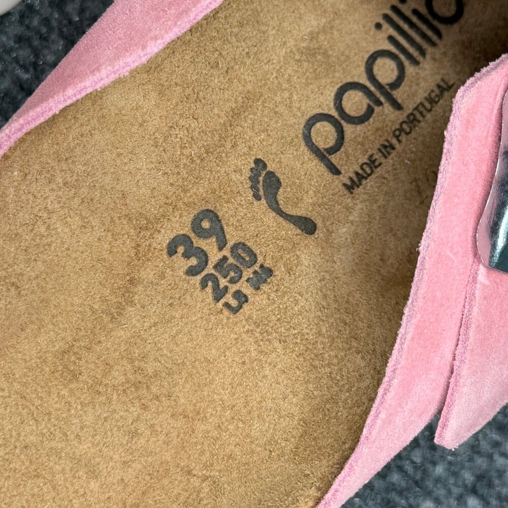 Papillio Pink Suede Platform Clogs - Picture 8 of 9